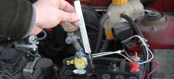 Какая должна быть плотность аккумулятора зимой