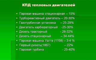 КПД двигателя: бензиновый, дизельный