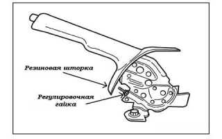 Как подтянуть ручной тормоз на Ниссан Альмера?