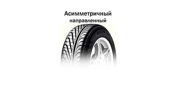 Асимметричный направленный рисунок протектора шины